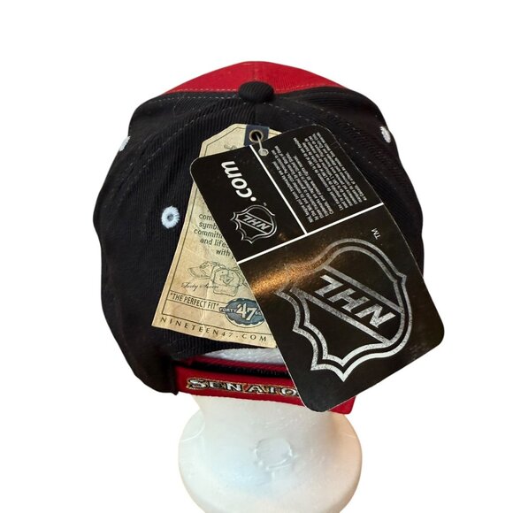 Ottawa Senators Cap Hat Strapback '47 Black Red Spell Out One Size - Picture 4 of 8